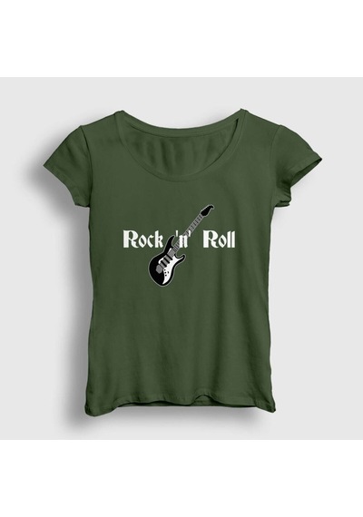 Noıssey Kadın Haki Guitar Rock And Roll T-shirt 314781tt