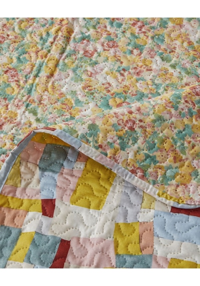 English Home Ripple Bloom Çift Kişilik Çok Amaçlı Örtü 200x220 Cm Turuncu Turuncu