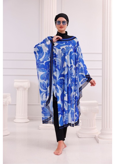 Tarzını Seç Kimono Pareo - Tesettür Pareo - Akdeniz Model 240x135 Cm Çok Renkli