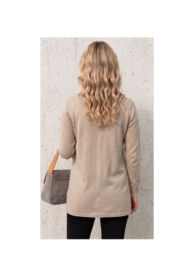 Onno Style Women Yakası Taşlı Çelik Örgü Triko Kadın Ceket Taş