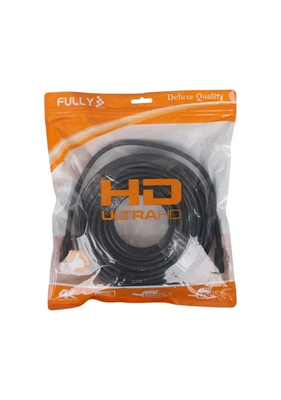 Sh Fully G-507fs Plastik Düz Siyah 20 Metre Gold Poşetli Hdmi Kablo Najmaddin