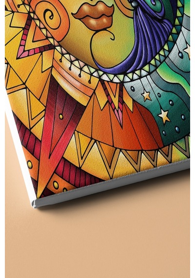 Webstyle Sayılarla Boyama Seti Kasnaklı Güneş Ve Ay 60 X 75 Cm