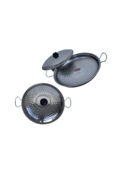 Yemek Pişirme Tavası Kapaklı 35 Cm'lik-80 Çelik