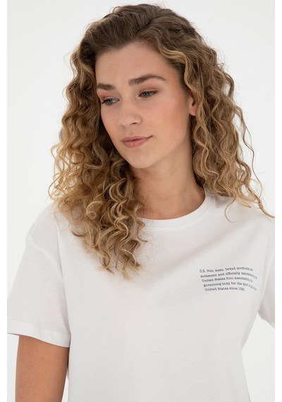 U.S. Polo Assn. Kadın Ekru Bisiklet Yaka Tişört 50282900-VR019 U.S. Polo Assn. Kadın Ekru Bisiklet Yaka Tişört 50282900-VR019