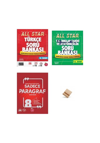 Newton Lgs 2027 8. Sınıf All Star Türkçe İnkılap Ve Paragraf 3lü Set Soru Bankası + Telefon Standı