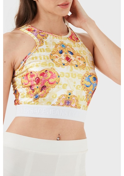Versace Jeans Couture Kadın Top 76ham227 Js348 G03 Beyaz-gold