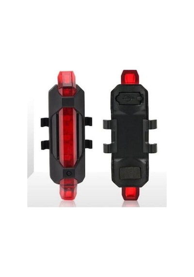 Bisiklet Işığı Led Stop   Arka Ikaz Işık Lamba Usb Şarjlı 4 Mod Kırmızı
