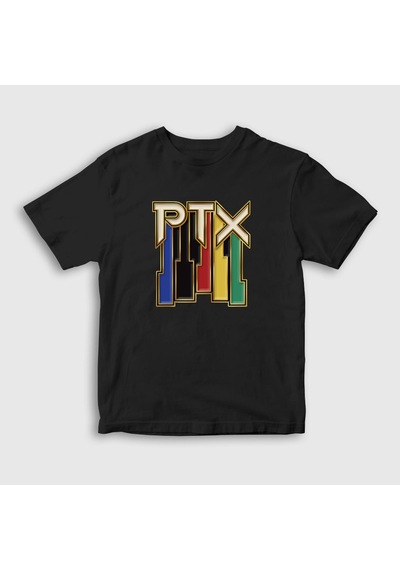 Presmono Unisex Çocuk Vintage Pentatonix T-shirt Siyah
