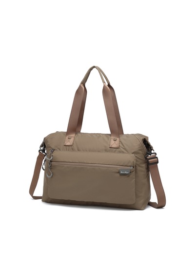 Smart Bags Hafif Kumaş Günübirlik Seyahat Çantası Veya Xl Kadın Omuz Çantası Kahverengi