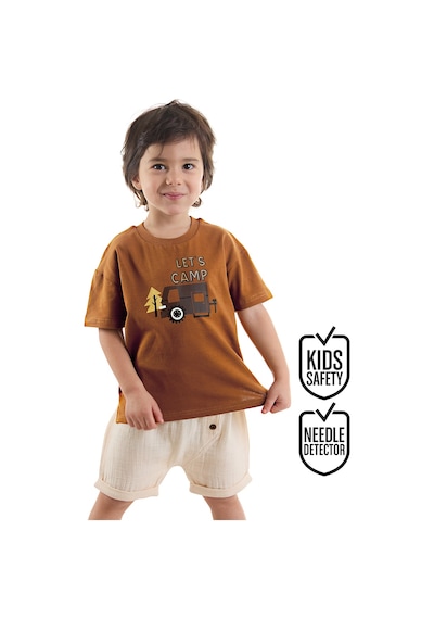 Kamp Arabalı Erkek Bebek Çocuk Yazlık Müslin Şort T-shirt Takım
