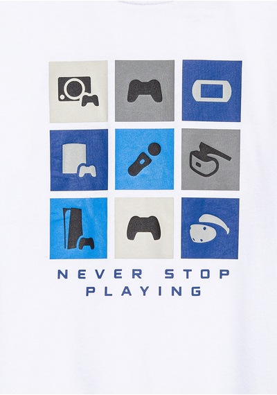 Mavi Ps Never Beyaz Erkek Çocuk T-shirt M6610374-620 Beyaz