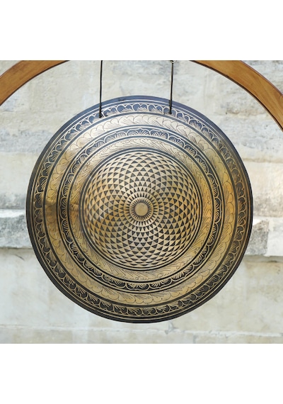 Mantra İşlemeli Gong