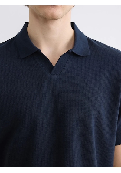Lc Waikiki Lacivert Polo Yaka Erkek Penye Tişört