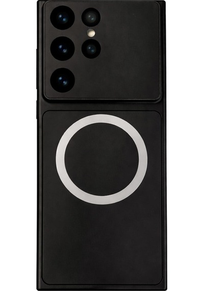 Samsung Galaxy S24 Ultra Uyumlu Kamera Korumalı Magsafe Wireless Şarj Özellikli Full Glass Arka Kapak