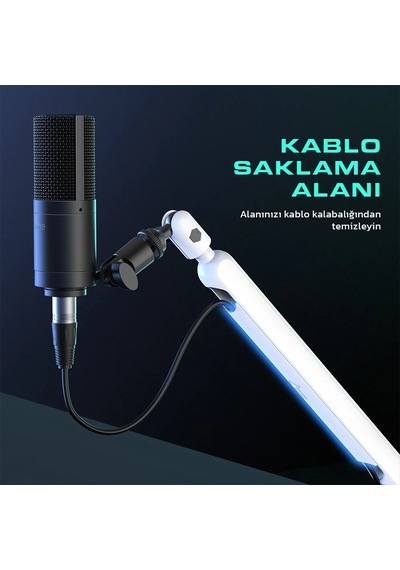 Fifine Bm88 Mikrofon Standı Sehpası Ayaklığı Beyaz