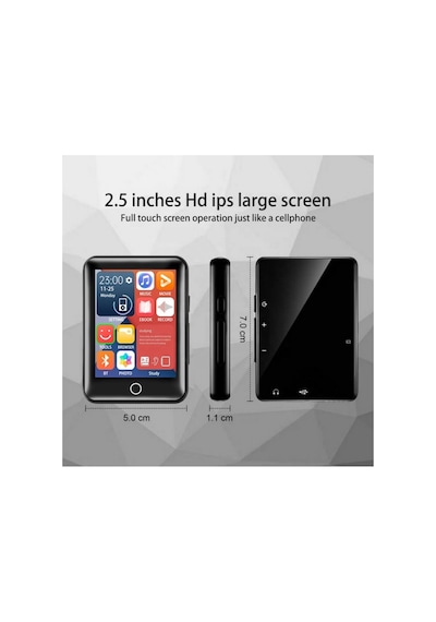 1041mp 8gb Dahili Hafızalı Dokunmatik Ekranlı Mp3 Mp4 Player Bluetooth Lu Fm Radyolu Müzik Çalar