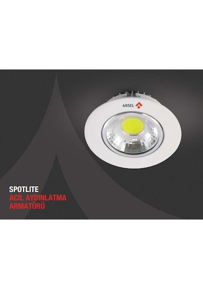 Arsel Spotlite SP-303-5 Acil Aydınlatma Armatürü Kesintide 180 Da Beyaz