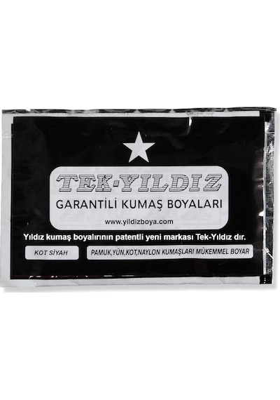 TekYıldız Yıldız Siyah Toz Kumaş Boyası 12 G