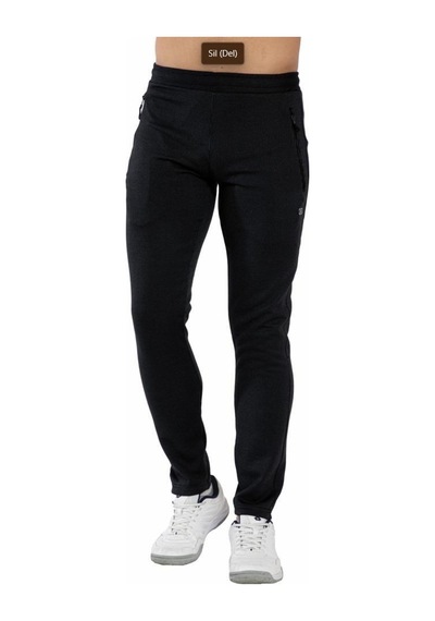 Crozwise 2182-10 Siyah Drops Dar Paça Erkek Spor Pantolon Siyah