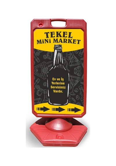 Tekel   Reklam ve Yönlendirme Uyari Dubasi A Tabela kırmızı