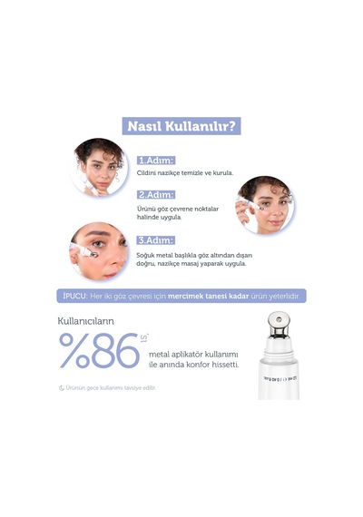 Adenozin İçerikli Kırışıklık Karşıtı Göz Çevresi Kremi 12 Ml