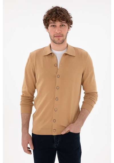 U.s. Polo Assn. Erkek Camel Hırka Triko 50298272-vr015 CAMEL
