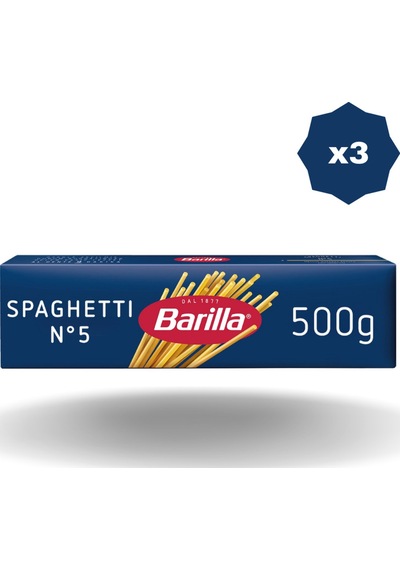 Spaghettı Makarna 500 Gr - 3 Adet