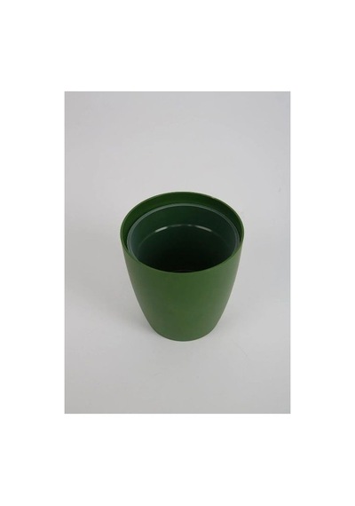 Dekoratif Koyu Yeşil Orkide Saksısı - 4 Adet Set  - 12 Pot Üretim Saksısına Uygun