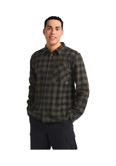 Jack Wolfskın Jack Wolfskin Lite Flannel Shirt Erkek Yeşil Gömlek T0328 Haki