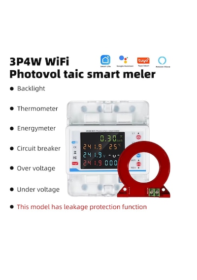 Trifaze Tuya Wifi Kaçak Akım Rölesi 100a 3 Faz Yüksek Ve Alçak Akım Koruma Rölesi Tuya Wifi