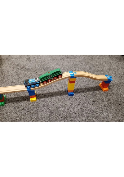 5 Parça Duplo To Brio Uyumlu Ahşap Tren Rayı Adaptör Seti