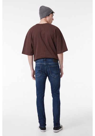 Lee Slim Fit Dar Kesim Düşük Bel Taşlamalı Mavi Esnek Luke Jean Denim Kot Pantolon L71912058 Lacivert
