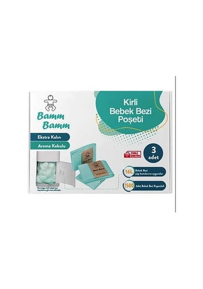 500x3 Adet Kirli Bebek Bezi Kapasiteli Çöp Poşeti Diğer