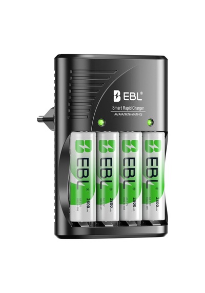 Ebl 4 Adet Aa 1.2v Nımh Şarj Edilebilir Piller, Aa/aaa/9v Nimh Ni-cd Piller İçin Evrensel Şarj Cihazı Sku: Zeusstk204bd2ac87