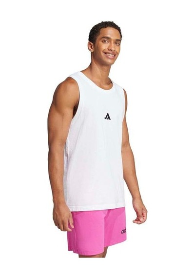 Adidas Essentials Small Logo Erkek Beyaz Atlet Beyaz