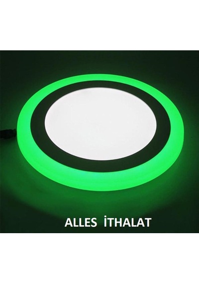 Alles 6w Yeşil Beyaz Çift Renkli Led Panel Armatür Yeşil