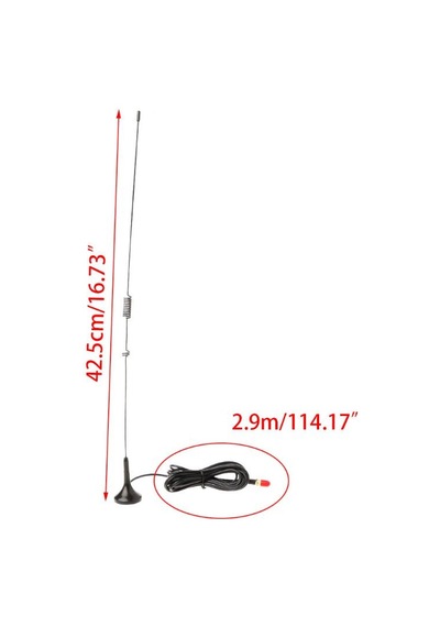 Baofeng Uv-5r İki Yönlü Radyo Walkie Talkie İçin Manyetik Ut-106uv Anten Arabaya Monte Edildi