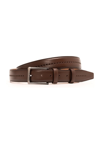 Kahve Erkek F-034-55 Grande Klasik Kemer Genişlik 3.5 Cm