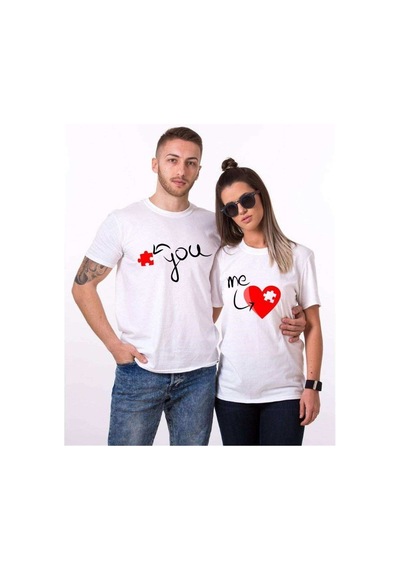 Tshirthane Sen Benim Eksik Parçamsın Sevgili Kombinleri Tshirt Beyaz