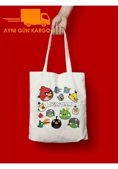 Angry Birds Bez Çanta Aynı Gün Ücretsiz Kargo Çok Renkli