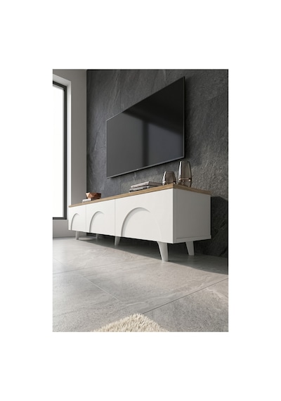 Eko Bohem Tv Ünitesi 150 Cm - Modern Tv Sehpası Beyaz