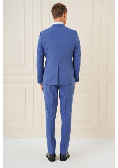 Efor Tk 903 Slim Fit İndigo-mavi Klasik Takım Elbise İndigo