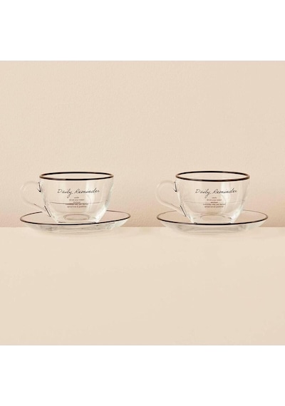 Bella Maison Daily Reminder 2'li Çay Fincan Seti Siyah 240 Cc Sku: Smg8690010566492 Açık Gri