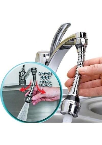 Ankaverse Turbo Flex 2 Aşamalı Plastik Esnek Musluk Başlığı Pratik Tak Kullan