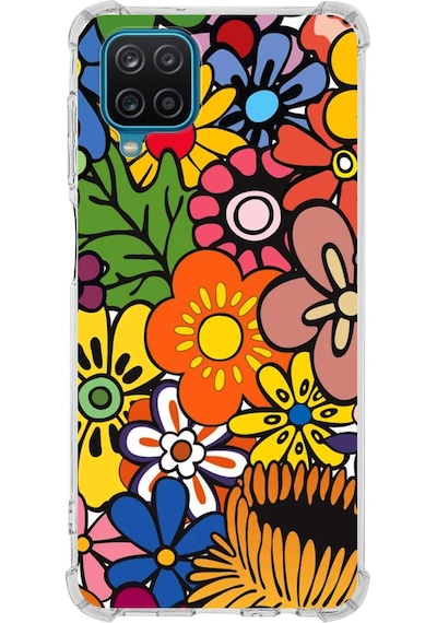 Samsung Galaxy M22 Uyumlu Retro Color 2 Baskılı Şeffaf Köşe Korumalı Antişok Kılıf