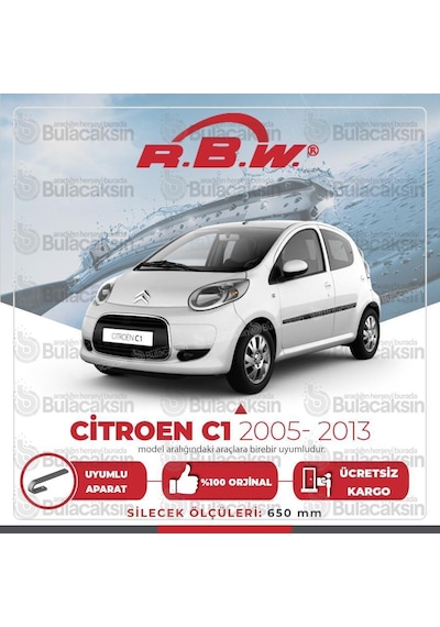 Citroen C1 Muz Silecek Takımı 2005-2013 Rbw