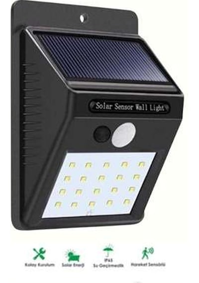 Güneş Enerjili Hareket Sensörlü Led Lamba 120 3-4 Metre Mesafe Diğer