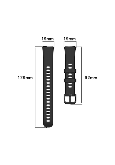 Ekılıf - Huawei Band 8 Uyumlu - Kordon Silikon Klasik Kordon - Siyah