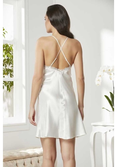 Pierre Cardin 6 Lı Saten 6965 Gecelik Sabahlık Takımı Ekru