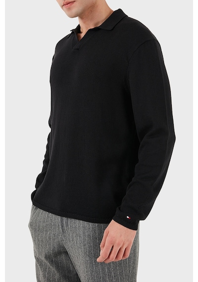 Tommy Hilfiger Erkek Polo Yaka Sweat Mw0mw40444 Bds Siyah Siyah